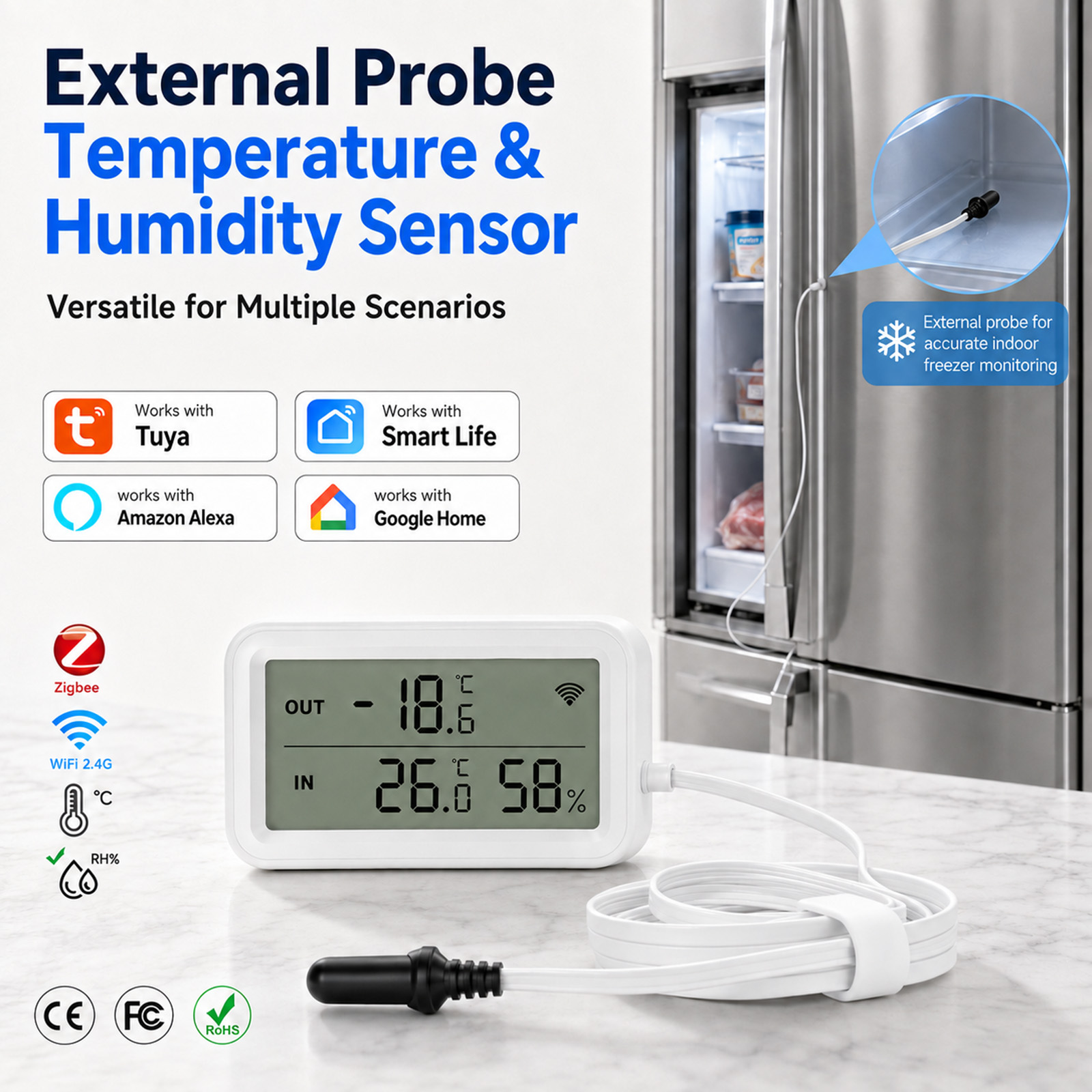 Temperature Humidity Sensor - Внешний водонепроницаемый датчик температуры и влажности