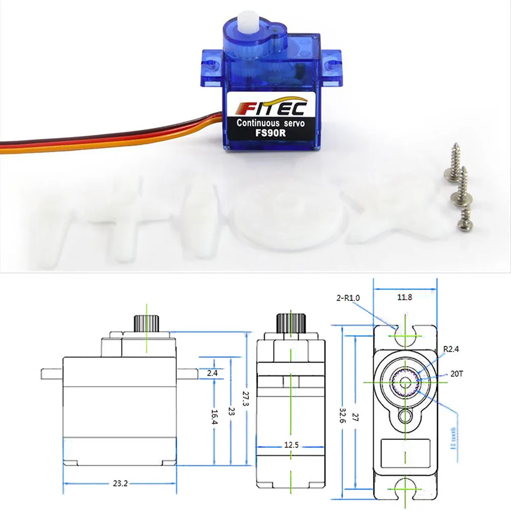 Feetech Mini FS90R микро серво – обзор и цена Diy Automation Projects